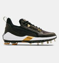 A_[A[}[ Y n[p[6[ 싅 XpCN Men's UA Harper 6 Low ST Baseball Cleats - Black/Metallic Gold