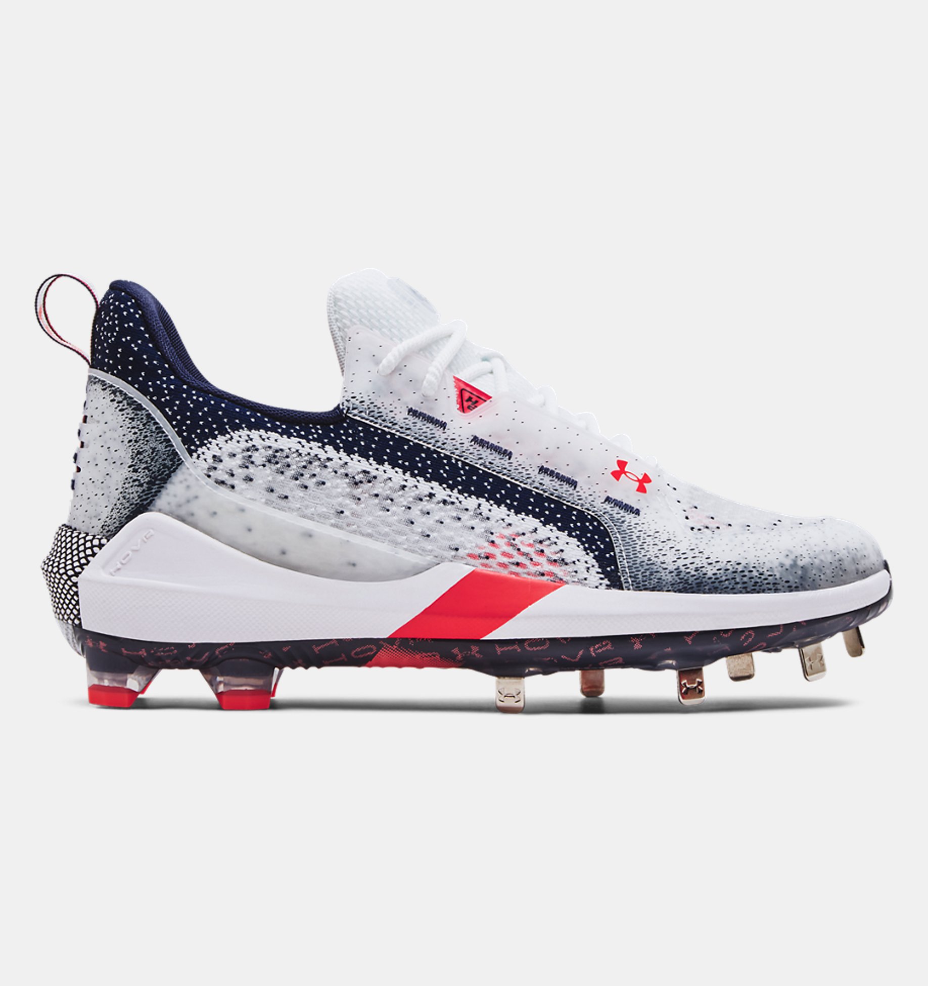 アンダーアーマー メンズ 野球スパイク Men's UA Harper 6 Low ST Baseball Cleats - White/Midnight Navy