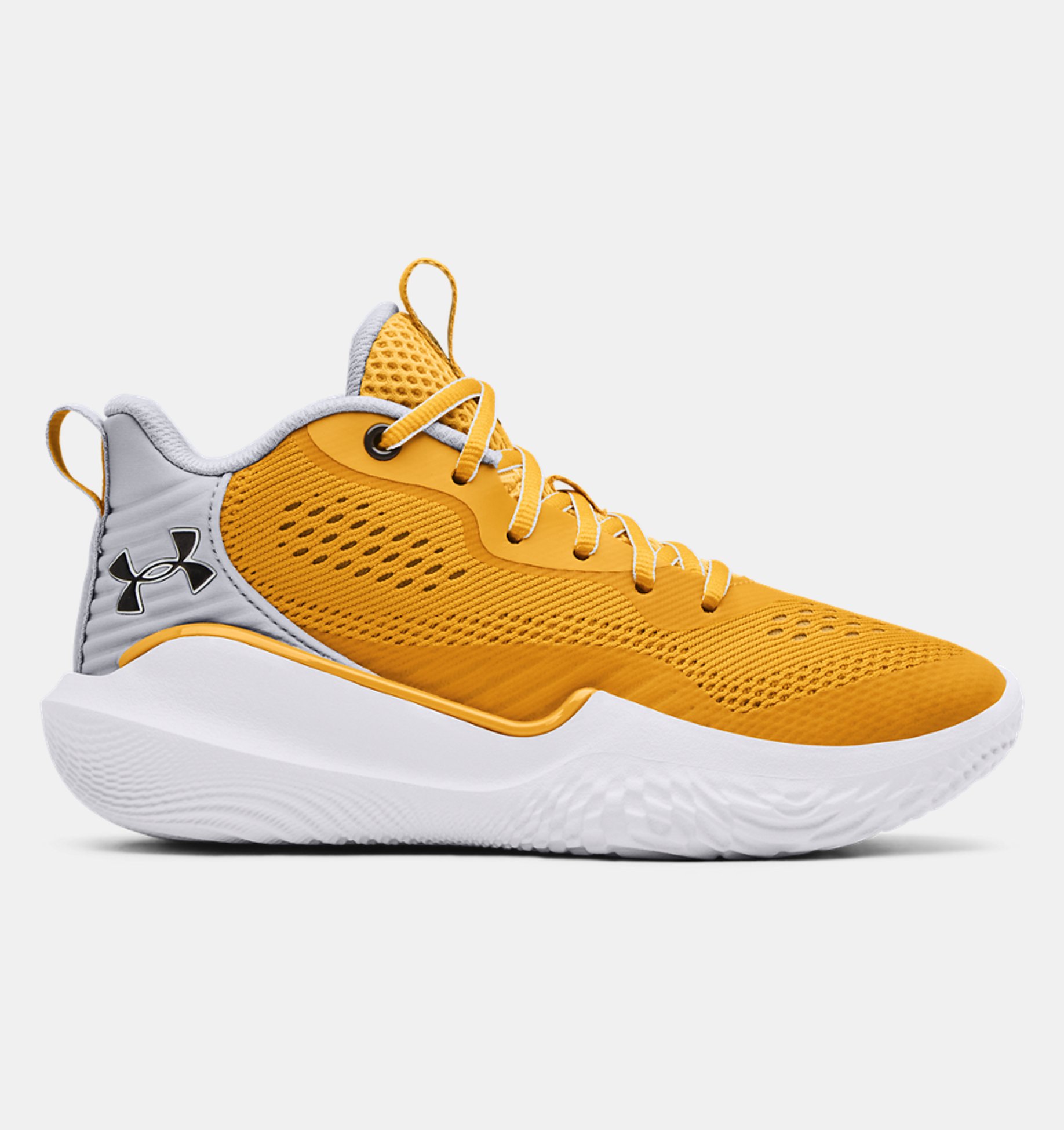 アンダーアーマー レディース バッシュ Women's UA Flow Breakthru 2 Team Basketball Shoes - Steeltown Gold/Mod Gray 1