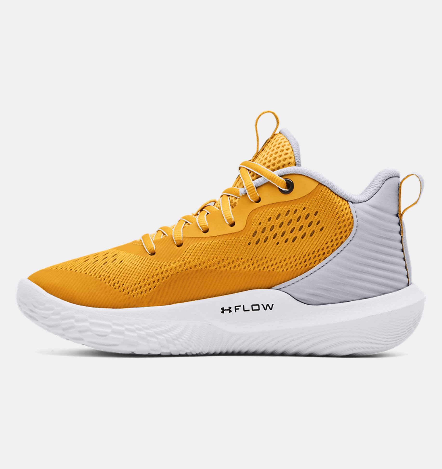 アンダーアーマー レディース バッシュ Women's UA Flow Breakthru 2 Team Basketball Shoes - Steeltown Gold/Mod Gray 2