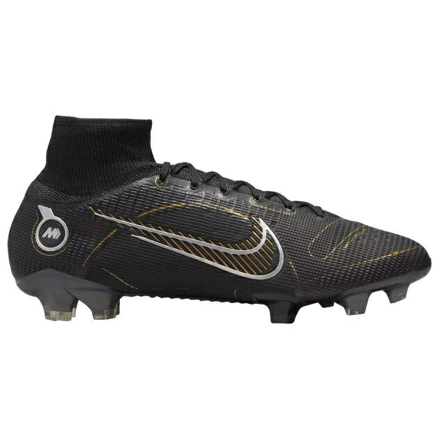 ナイキ メンズ サッカー スパイク マーキュリアル スーパーフライ Nike Mercurial Superfly 8 Elite FG - Black/Mtlc Gold/Mtlc Silver