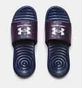 A_[A[}[ Y T_ Men's UA Ansa Graphic Slides - Academy/Red