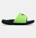 A_[A[}[ Y T_ Men's Project Rock Slides - Quirky Lime/Black