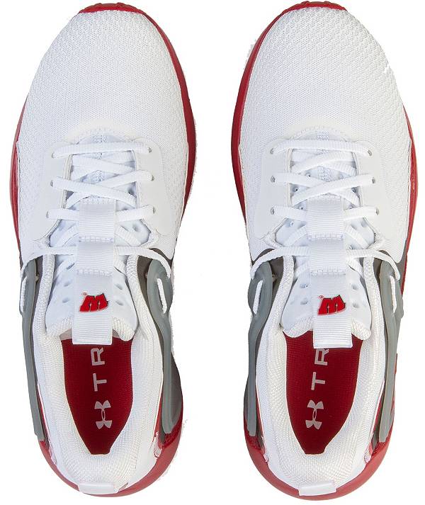 アンダーアーマー メンズ トレーニングシューズ Under Armour Men's HOVR Apex 3 Wisconsin Training Shoes - White/Cardinal