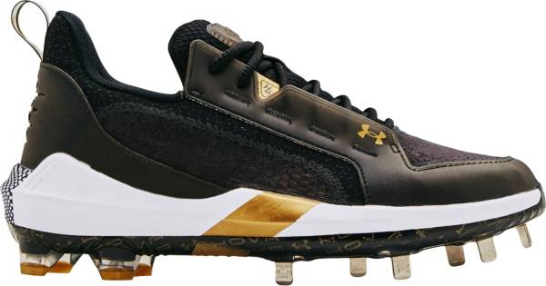 アンダーアーマー メンズ 野球 スパイク Under Armour Men's Harper 6 Metal Baseball Cleats - Black/White 1