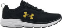 A_[A[}[ Y jOV[Y Under Armour Men's Charged Assert 9 Running Shoes - Black/White/Gold Met