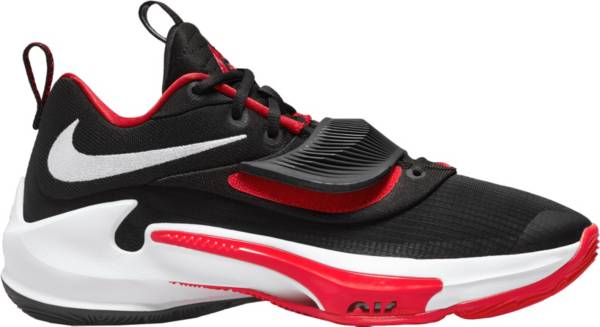 ナイキ メンズ バッシュ Nike Zoom Freak 3 Basketball Shoes - Black/White/Red 1