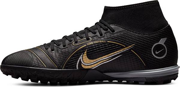 ナイキ メンズ マーキュリアル スーパーフライ8 サッカー トレーニングシューズ Nike Mercurial Superfly 8 Academy Turf Soccer Cleats - Black/Gold