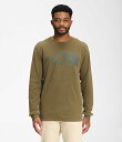 ノースフェイス メンズ Tシャツ 長袖 ロンT The North Face Men’s Long-Sleeve Half Dome Tee - Military Olive