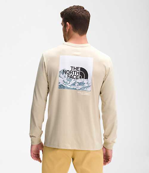 ノースフェイス メンズ Tシャツ 長袖 ロンT The North Face Men's Long Sleeve Logo Play Tee - Gravel