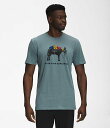 m[XtFCX Y TVc The North Face Men's Short Sleeve Pony Wheels Tee - Goblin Blue/TNF Black