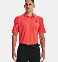 アンダーアーマー メンズ ポロシャツ Men's UA Performance Polo Textured-Rush Red/Academy