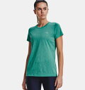 A_[A[}[ fB[X TVc Women's UA Tech Dash Short Sleeve - Neptune/Metallic Silver