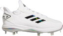 AfB_X Y 싅 XpCN adidas Men's Icon 7 Boost Metal Baseball Cleats - White/Iridescent