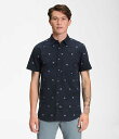 m[XtFCX Y JWAVc The North Face Menfs Short-Sleeve Baytrail Jacquard Shirt - Aviator Navy Joshua Floral Jacquard