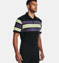 A_[A[}[ Y |Vc Men's UA Playoff Polo 2.0-Black/Twilight Purple