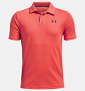 A_[A[}[ LbY |Vc Boys' UA Performance Polo - Rush Red/Academy