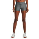 アンダーアーマー レディース ショートパンツ トレーニングパンツ Under Armour Heatgear Armour 3" Shorts - Charcoal Lt Heather/Metallic Silver