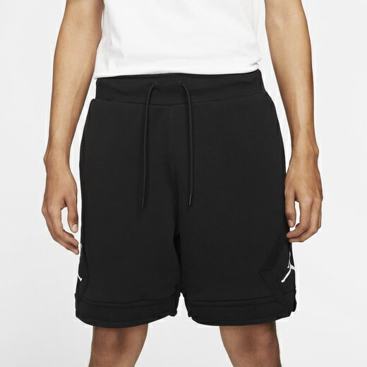 ジョーダン メンズ ハーフパンツ バスパン Jordan Essential Fleece Diamond Shorts - Black/White