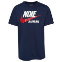 iCL Y TVc  Nike Futura Baseball T-Shirt - Navy/University Red