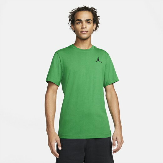 ジョーダン メンズ Tシャツ 半袖 Jordan Jumpman Embroidered T-Shirt - Green/Black