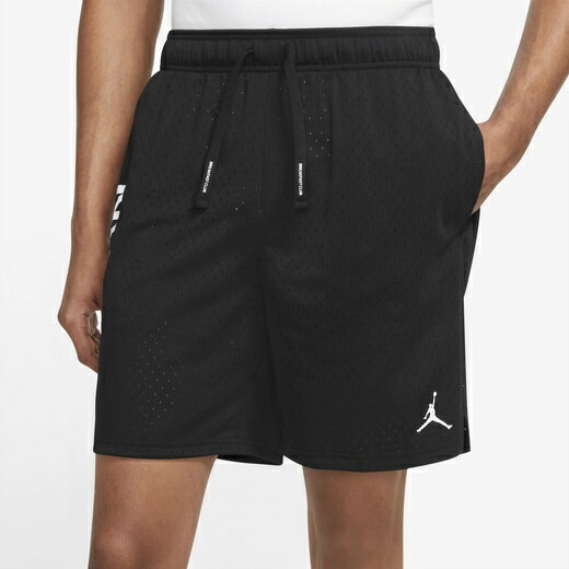 ジョーダン メンズ ハーフパンツ バスパン Jordan Dri-FIT Sport Mesh Graphic Shorts - Black/Black/Black