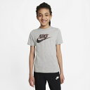 iCL LbY TVc  Nike NSW Futura Camo T-Shirt - Gray/Orange