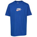 ナイキ キッズ Tシャツ 半袖 Nike Splash Swoosh T-Shirt - Blue/White(4)