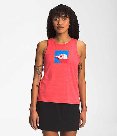 ノースフェイス レディース タンクトップ The North Face Women's Americana Tri-Blend Tank - Horizon Red Heather