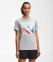 m[XtFCX fB[X TVc The North Face Women's Short Sleeve Americana Tri-Blend Tee - TNF Light Grey Heather