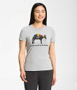 m[XtFCX fB[X TVc The North Face Women's Short Sleeve Pony Wheels Triblend Tee - TNF Light Grey Heather