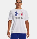 A_[A[}[ Y TVc Men's UA Freedom Logo T-Shirt - White/Steel