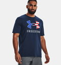 A_[A[}[ Y TVc Men's UA Freedom Logo T-Shirt - Academy/Steel