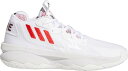 アディダス メンズ デイム8 バッシュ adidas Dame 8 Basketball Shoes - White/Red/Black