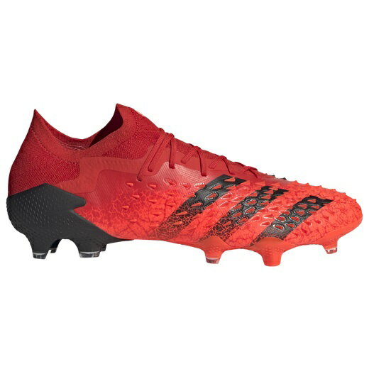 アディダス メンズ プレデター フリーク1 サッカー スパイク adidas Predator Freak.1 Laceless FG - Red/Core B...