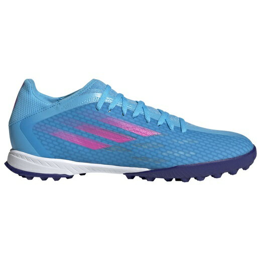 アディダス メンズ スピードフロー3 サッカー トレーニングシューズ adidas X Speedflow.3 TF - Sky Rush/Team Shock Pink/White