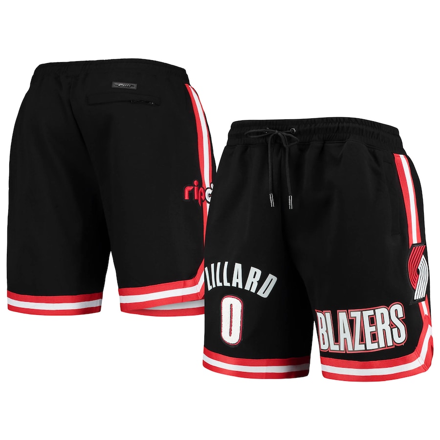 プロスタンダード メンズ バスパン ハーフパンツ ブレイザーズ Damian Lillard Portland Trail Blazers Pro Standard Team Player Shorts - Black