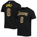 ナイキ メンズ Tシャツ レイカーズ LeBron James Los Angeles Lakers Nike Earned Edition Name Number T-Shirt - Black