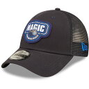 j[G Y Lbv }WbN Orlando Magic New Era Team Logo Patch 9FORTY Trucker Snapback Hat - Black