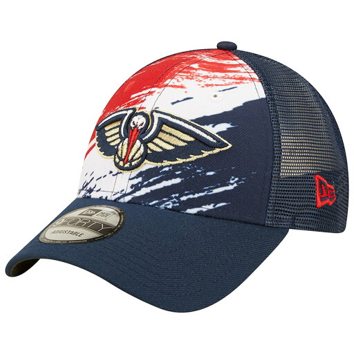 ニューエラ メンズ キャップ ペリカンズ New Orleans Pelicans New Era Marble 9FORTY Trucker Snapback Hat - Navy ニューエラ メンズ キャップ ペリカンズ New Orleans Pelicans New Era Marble 9FORTY Trucker Snapback Hat - Navy