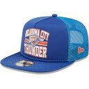 j[G Y Lbv T_[ Oklahoma City Thunder New Era A-Frame 9FIFTY Snapback Trucker Hat - Blue