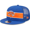 j[G Y Lbv jbNX New York Knicks New Era Tonal Band Trucker 9FIFTY Snapback Hat - Blue