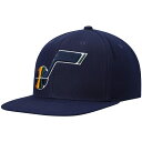 ~b`FAhlX Y Lbv WY Utah Jazz Mitchell & Ness Ground 2.0 Snapback Hat - Navy