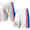 ミッチェルアンドネス メンズ バスパン ハーフパンツ シクサーズ Philadelphia 76ers Mitchell & Ness 1996-97 Hardwood Classics Swingman Shorts - White