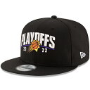 j[G Y Lbv TY Phoenix Suns New Era 2022 NBA Playoffs Arch 9FIFTY Snapback Adjustable Hat - Black