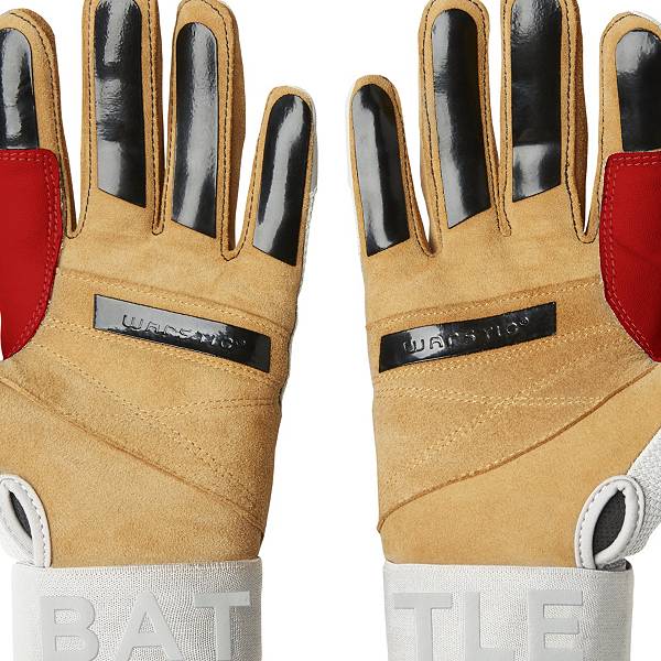 ウォースティック メンズ バッティンググローブ Warstic Adult Workman3 Batting Gloves - Red White Blue
