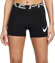 ナイキ レディース トレーニングショーツ Nike Women's Pro Dri-FIT 3" Graphic Training Shorts - Black/White