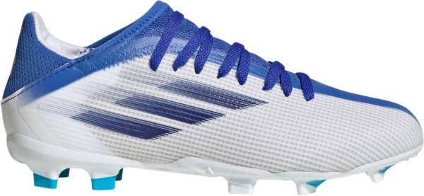 楽天trois　HOMMEアディダス キッズ サッカー スパイク adidas Kids' X Speedflow.3 FG Soccer Cleats - White/Blue