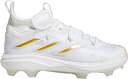 AfB_X LbY 싅 XpCN adidas Kids' adizero Afterburner 9 NWV TPU Baseball Cleats - White/Gold