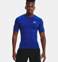 A_[A[}[ Y TVc Men's HeatGear Armour Short Sleeve - Royal/White